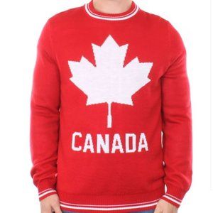 NWT Tipsy Elves Red Maple Leaf Crewneck Sweater